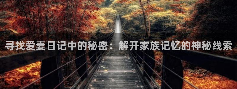 天堂动漫app下载：寻找爱妻日记中的秘密：解开家族记忆的神秘线索